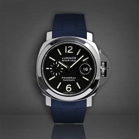 panerai blue rubber strap|rubber strap for Panerai 44mm.